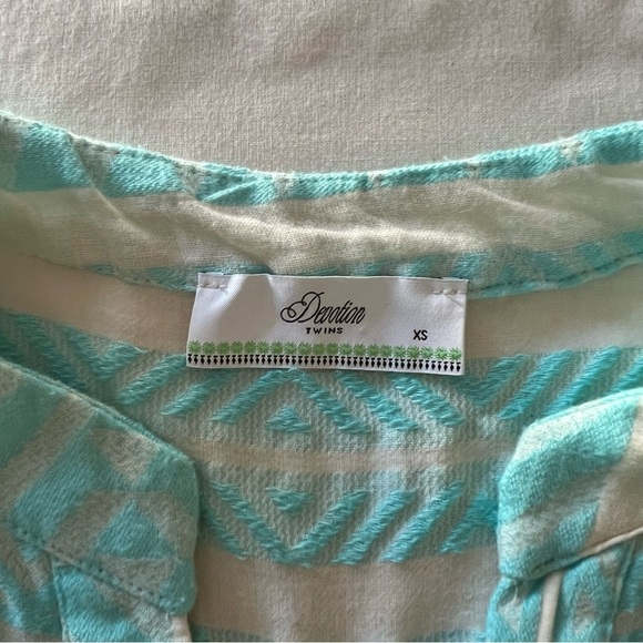 Devotion Twins Ella Short Dress in Blue/Off-White - Picture 11 of 16